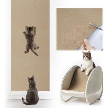 Jalleria - Planches à gratter autocollantes, tapis à gratter pour chat kaki foncé, tapis à gratter pour chat, tapis mural pour chat, planche à