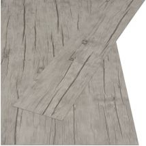 Planches de plancher autoadhésives 4,46m² 3 mm pvc Chêne délavé Vidaxl