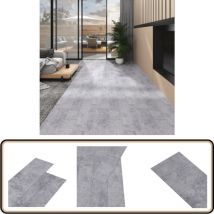 Planches de plancher pvc 5,02 m² 2 mm Autoadhésif Gris ciment - Carrelage Pvc - Planchers Pvc - Revêtement De Sol Pvc - Carreau Pvc - Dallette Pvc