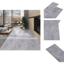 Planches de plancher pvc 5,02 m² 2 mm Autoadhésif Gris ciment - Carrelage Pvc - Planchers Pvc - Revêtement De Sol Pvc - Carreau Pvc - Dallette Pvc