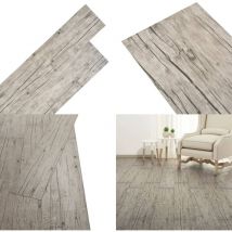 Planches de plancher pvc Non auto-adhésif 5,26 m² Chêne délavé - Parquet Pvc - Carrelage Imitation Bois - Sols Faciles Entretien - Revêtement De Sol