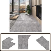 Planches de plancher pvc Non auto-adhésif 5,26 m²Marron ciment - Planches Pvc - Carrelage Pvc - Sol Pvc - Revêtement De Sol - Plancher Facile