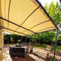 Pergola-plane Elfenbein 2x2,5 M - 10 Jahre Garantie Tecplast - Xp640pr - Wasserdichte Pergola- Oder Laube-plane Für Terrasse - Made In France