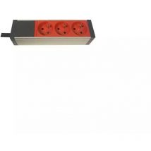 Planet Wattohm - Planet-wattohm PW28365-1 Bloc nourrice équipé de 3 prises détrompage rouge 2P+T + cordon 5m