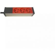 Planet Wattohm - Planet-wattohm PW28365-1 Alimentador equipado con 3 tomas codificadas rojas 2P+T + cable de 5m