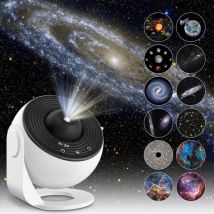 Planetarium-sternenprojektor, 12 Filmscheiben, Galaxieprojektor, Neon, Realistisches Sternenhimmel-nachtlicht Mit Sonnensystem-konstellation, Mond Für