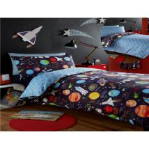 Argofield - Planets Single Bed Duvet cover and 1 Pillowcase Bed Set Bedding Boys