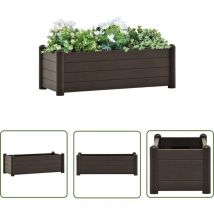 Sweiko - The Living Store Lit surélevé de jardin pp Moka 100x43x35 cm - Jardiniere Exterieur - Pot Plante - Bac Fleuri - Pot De Fleurs Design