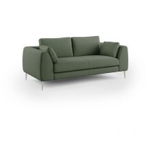 Plano modernes Sofa aus abwaschbarer technischer Mikrofaser T11 216 cm grün