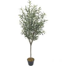 Mobili Rebecca - Planta artificial de Olivo Rebecca Mobili Garnet 150x45x45 Poliéster Madera Verde Marrón
