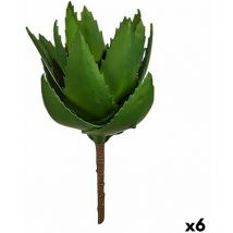 Ibergarden - Planta Decorativa Aloe Vera 13 x 24,5 x 14 cm Verde Plástico (6 Unidades)