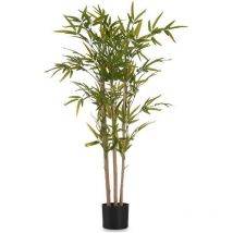 Ibergarden - Planta decorativa plástico cable de hierro bambú 70 x 120 x 70 cm