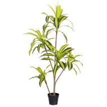 Bigbuy - LOLAhome Planta artificial Drácena para Interior y Exterior. De 150 cm. Protección uv Solar, contrapeso de Cemento. Realista y elegante.