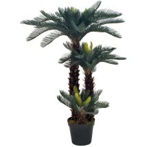 Maison Chic - Plante artificielle avec pot,Arbre/ Fleur Artificielle pour Décoration Extérieur,Bureau, Maison, Jardin Palmier Cycas Vert 125 cm