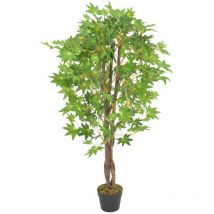 Plante artificielle d'érable avec pot Vert 120 cm - The Living Store - Vert