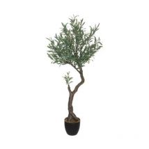 Atmosphera Créateur D'intérieur - Plante Artificielle en Pot 'Olivier' 140cm Vert & Noir