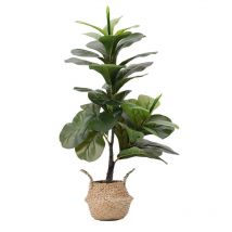 Vicmhuang - Plante artificielle Ficus lyrata avec pot tissé- Ø17cm H90cm