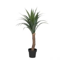 Plante Artificielle Palmier 'Yucca' 110cm Vert & Noir
