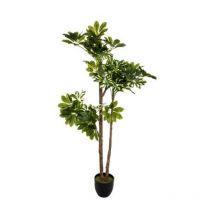 Plante Artificielle 'Schefflera' 135cm Vert & Noir