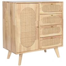 Commode Rubberwood Rotin 73,5X35X78 Naturel