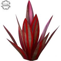 Basetbl - Plante d'agave en métal, pour la décoration de jardin, rouge, sculpture rustique de Tequila, adaptée pour l'intérieur, ornements de pelouse