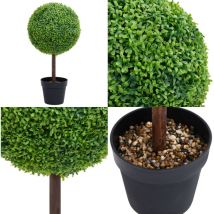 Plante de buis artificiel avec pot Forme de boule Vert 71 cm - Plante Artificielle - Plante De Buis - Décoration Intérieure - Fleur Artificielle