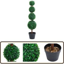 Plante de buis artificiel avec pot Forme de boule Vert 90 cm - Plante Artificielle - Plante De Buis - Décoration Intérieure - Verdure Artificielle