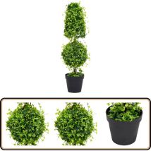 Plante de buis artificiel avec pot Vert 100 cm - Plante Artificielle - Décoration Intérieure - Plante Verte - Buisson Artificiel - Fleur Synthétique