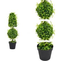 Plante de buis artificiel avec pot Vert 100 cm - Plante Artificielle - Décoration Intérieure - Plante Verte - Buisson Artificiel - Fleur Synthétique