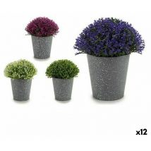 Plante décorative en plastique 14 x 15 x 14 cm (12 pièces) - Ibergarden