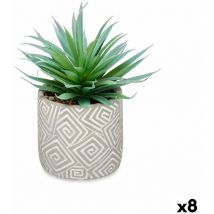 Ibergarden - Succulente décorative Plante plastique en bois 17 x 21 x 17 cm (8 pièces)