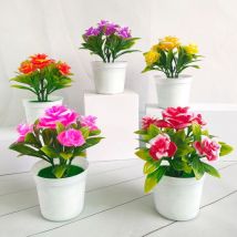 Plante en pot réaliste en plastique artificiel Simulation Fleurs Pot pour la maison