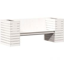 Planter Bench White 167.5x60x65 cm Solid Wood Pine Vidaxl