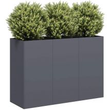 Bonnevie - Planter,Plant pot,Flower box Anthracite 120x40x80 cm Cold-rolled Steel VSVS350925