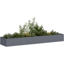 Bonnevie - Planter,Plant pot,Flower box Anthracite 360x80x40 cm Steel VSVS900227