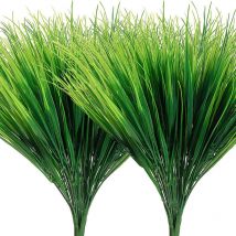Plantes Artificielles en Plastique (Lot de 6) - Plante Artificielle Interieur/Extérieur Réaliste pour Maison, Bureau, Jardin et Cuisine - Fausse