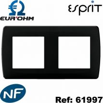 Plaque de finition anthracite 1 à 3 postes esprit - type de plaque de finition - Anthracite - Plaque 2 Postes