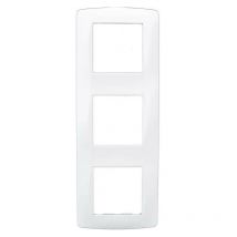 Plaque 3 postes blanche (61898)