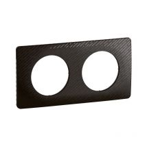 Plaque de finition Céliane 2 postes - Noir Météore (CP0702)