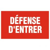 Novap - Rectangle rouge d'interdiction, dimensions 330 x 200 mm, désignation ''Entrée interdite sans motif de service''
