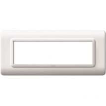 Plaque pour boîte rectangulaire AVE tecnopolymer s44 7 modules blanc - 44py07b