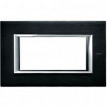 Axolute Plaque 4 Modules Anthracite Brossé HA4804XS - Bticino