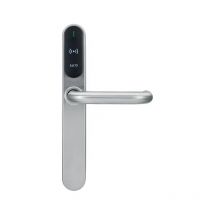 Plaque béquille XS4 Original+ tête de lecture noire passage 1/2 cyl.ext ea 70 finition inox mat Ep porte 32/47 carré 7 Salto