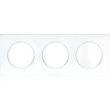 Plaques de finition polycarbonate - Blanc brillant - square 3 postes