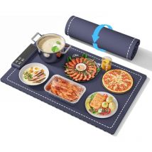 Plaque Chauffante Souple,Chauffe Plat Électrique avec 6 Réglages de Température et 5 Réglages de Minuterie,Verrouillage Enfant,La Silicone à