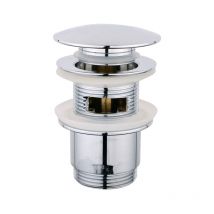 Plaqué Chrome Fendue Click-Clack Bouchon Vidange Bassin Évier Trop-Plein Drain