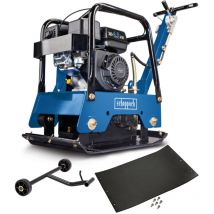 Scheppach - Plaque vibrante thermique HP2500S – Compacteur 6,5 cv – Pression de compactage 30 kN – Profondeur 40 cm – Vitesse 25 m/min – Tapis