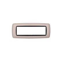 Plaque compatibles Bticino Livinglight 7 modules plastique convexe couleur sable