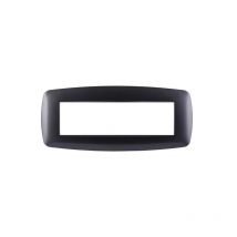 Plaque compatible Bticino Livinglight 7 modules slim en plastique, coloris acier foncé - LN87707 - Ettroit