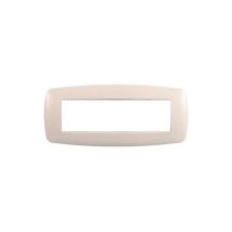 Plaque compatible Bticino Livinglight 7 modules slim plastique, coloris sable - LN87709 - Ettroit